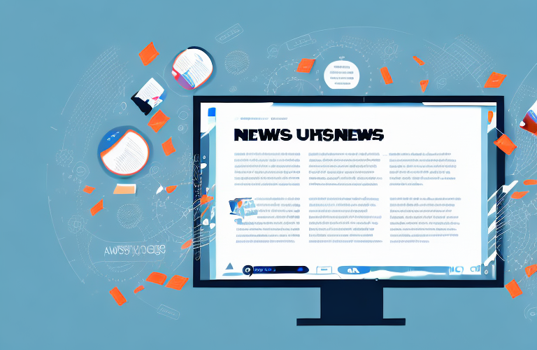 A computer screen displaying a news feed with multiple stories